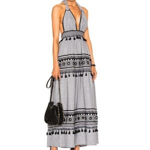 Classic David Dress by Dodo Bar Or a black & white maxi halter dress